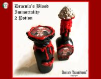 Magic Potion, Dracula Bat Vampire Apothecary Vintage Bottle, Witchcraft Altar Transilvania Decor Spell Halloween Sorcery