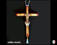 Satanic Necklace, Baphomet Upside Down Cross, Antichrist Inverted Cross Rosicrucian, Fingers Sigil of Lucifer Satan 666