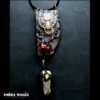 Silver Wolf Necklace Pendant, Wild Animals Charm, Forest Wildlife Magic Power Talisman, Spirit Guide Protection Jewelry