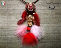 Shaman King, Native American Necklace Talisman, Boho Rustic Hand Help Jewelry, Gypsy Ethnic Indian Tribal Folk Pendant