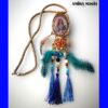 Shaman King, Native American Necklace Talisman, Bee Nest Jewelry Boho, Gypsy Ethnic Indian Tribal Folk Pendant Feather