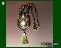 Dragon Amulet, Spirit Vessel Castle Occult Jewelry Magic Talisman Pendant, Draconian Evil Eye Protection