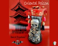 Oriental Poison, Magic Potion Apothecary Bottle, Vintage Mason Jar Witchcraft, Skull and Crossbones Spooky Death Poison