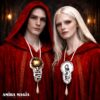 Evil Eye Amulet, Snake & Apple Talisman Totem, Spiritual Occult Jewelry Wealth Protection Good Luck