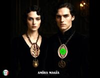 Left Hand Path, Satanic Symbols Dark Jewelry, Gothic Pendant Magick Talisman, Etruscan Eros Goddess
