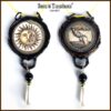Ouroboros Snake Amulet, Sun and Moon Celestial Necklace , Hand Help Evil Eye Spiritual Protection