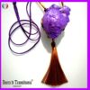 Saint Germain, Purple Heart Pendant Flame Immortality, Occult Witch Jewelry, Gothic Amulet Magick Talisman