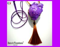 Saint Germain, Purple Heart Pendant Flame Immortality, Occult Witch Jewelry, Gothic Amulet Magick Talisman
