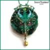 Dragon Head Amulet, Evil Eye Lucky Charm, Celtic Symbol Talisman Occult Jewelry Viking Protection