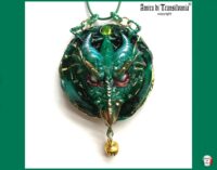 Dragon Head Amulet, Evil Eye Lucky Charm, Celtic Symbol Talisman Occult Jewelry Viking Protection