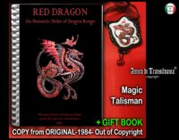 Antique Book Esoteric Occultism, Witchcraft Occult Red Dragon Rouge Order, Magic Grimoire Forbidden Knowledge