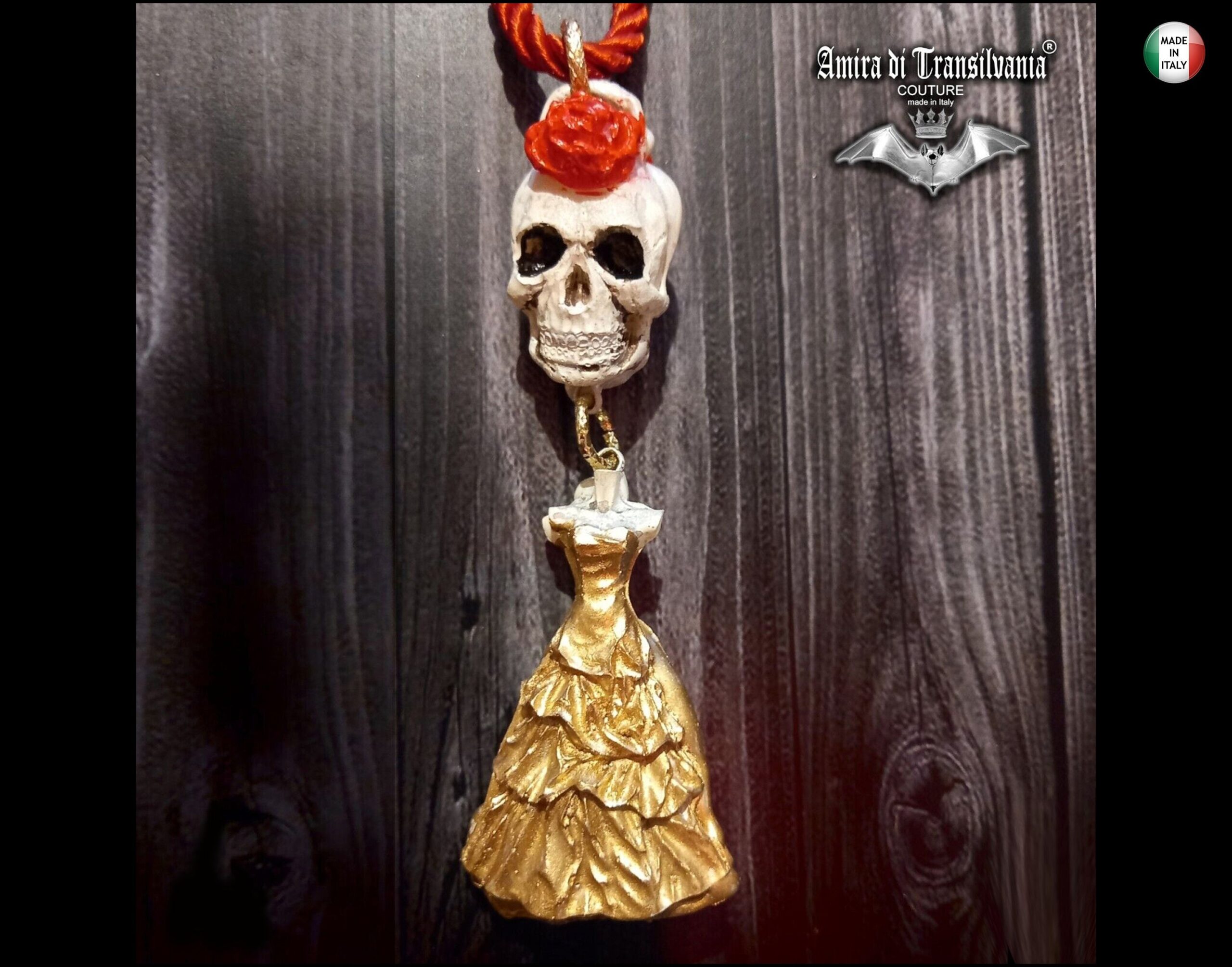 La Santa Muerte Pendant, Macabre Voodoo Magic Talisman, Lucky Amulet Gothic Skull Witch Jewelry