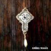 Alchemy Cross, Gothic Talisman Medieval Templar, Rosicrucian Witchcraft Symbols, Sacred Amulet Gold Bee Pendant