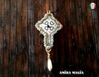 Alchemy Cross, Gothic Talisman Medieval Templar, Rosicrucian Witchcraft Symbols, Sacred Amulet Gold Bee Pendant