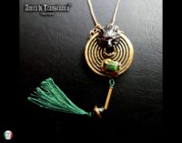 Black Wolf, Necklace Pendant Charm Wild Animals, Forest Wildlife Talisman Spirit Guide Protection Amulet