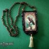 Black Raven Crow, Magic Talisman Witch Pendant, Esoteric Jewelry Witchcraft Symbol, Gothic Amulet Ritual
