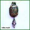 Scarab Beetle, Egyptian Goddess God Horus Ancien Egypt, Pharaon Jewelry Hieroglyphics, Papyrus Pyramid Amulet