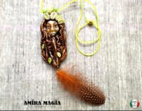 Shaman Necklace – Handmade Amulet Meaningful Spiritual Gift Earth & Sky Symbol Dream Catcher Spirit Guide