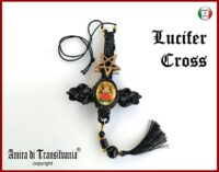 Satanic Necklace, Baphomet Upside Down Cross, Antichrist Inverted Cross, Occult Symbols, 666, Sigil of Lucifer Satan