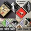 double face symbol tarot cards deck rare limited edition handmade collectible gypsy art curiosity divination vintage antique oracle + Ebook