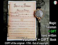 Handwritten Book, Kabbalah Lesser Key of Solomon, Antique Manuscript Occult Grimoire, Magic Kabbalistic Sigil