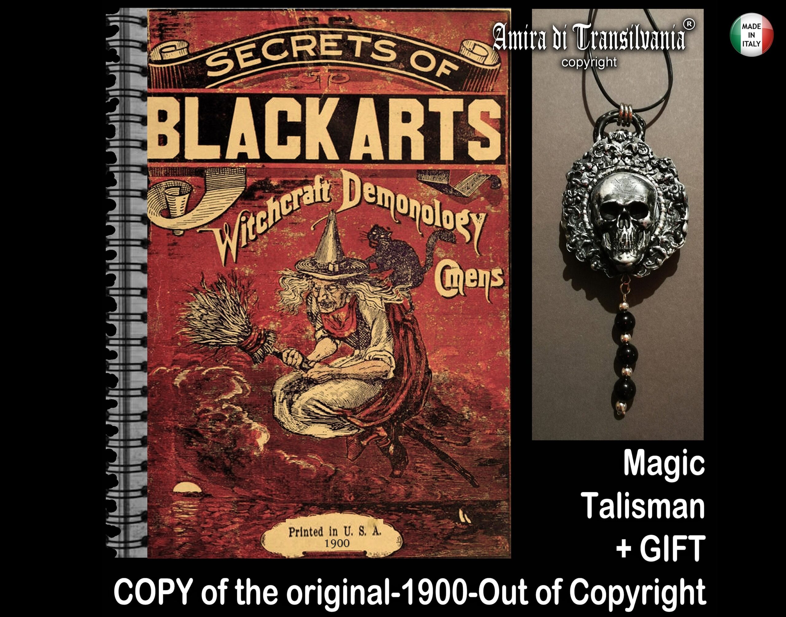 Antique Book, Occultism Black Magic, Esoteric Manuscript Witchcraft Demonology, Magick, Secret Societies Sorceries Art
