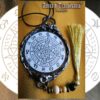 astrology necklace, astrologic talisman zodiac amulet horoscope sign symbol medallion charm woman jewelry antique vintage style accessories