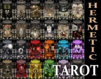 Hermetic tarot, magic cards deck, major arcana, wicca tarot, occult pagan divination, zodiac card, chakra energy, zodiac