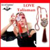 Love Talisman, Burning Arrowed Heart, Attraction Amulet Eternity Loveling, Protection Talisman Pendant Charm