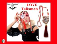Love Talisman, Burning Arrowed Heart, Attraction Amulet Eternity Loveling, Protection Talisman Pendant Charm