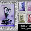 Tarot Card Deck, Sibyl Fortune Telling Cartomancy Divinatory Oracle, 24 Art Photo Naked Woman Nude Female Body Painting