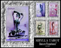 Tarot Card Deck, Sibyl Fortune Telling Cartomancy Divinatory Oracle, 24 Art Photo Naked Woman Nude Female Body Painting