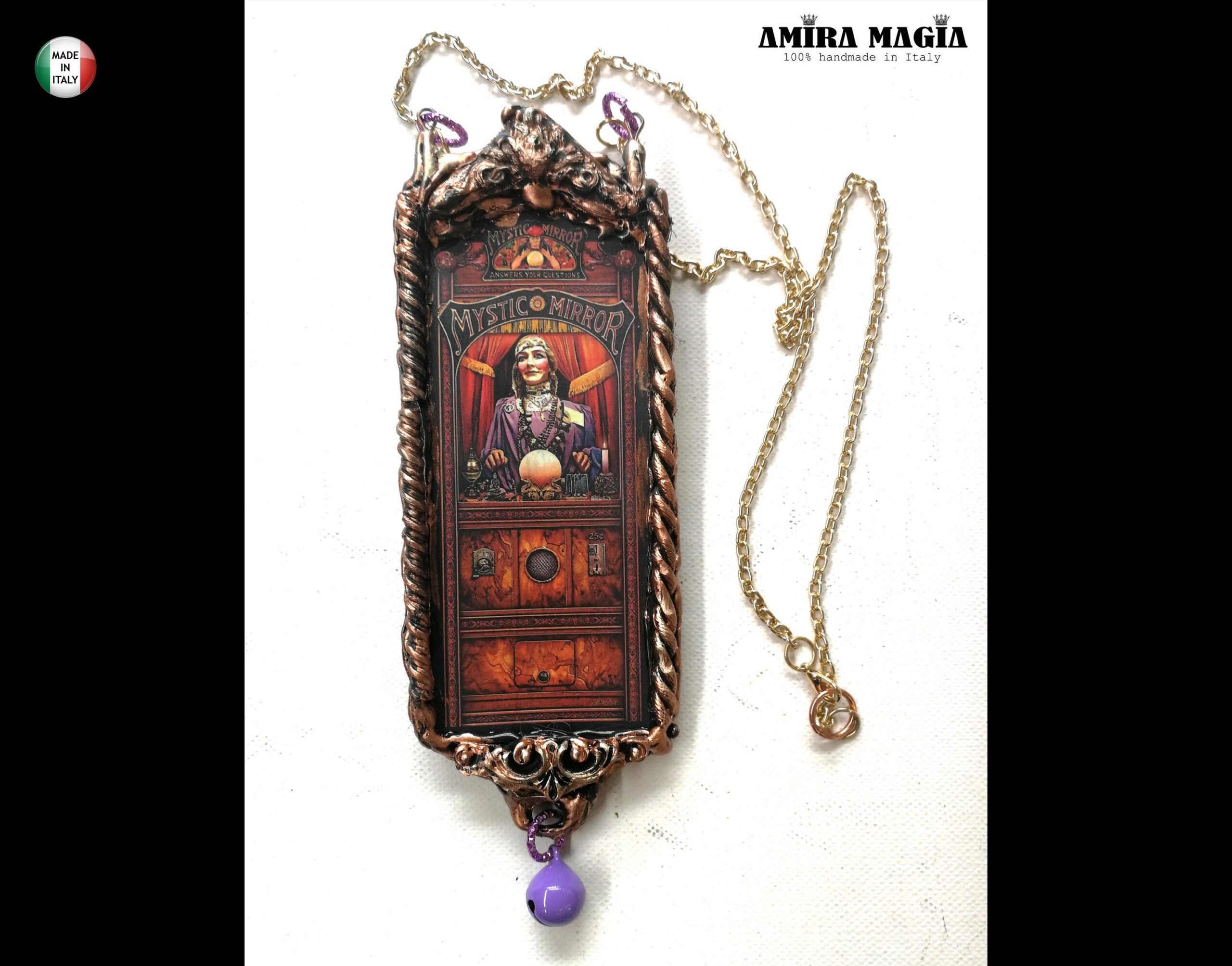 Psychic Reading, Fortune Teller Amulet Witch Jewelry, Tarot Oracle Cartomancy, Magic Talisman Sun & Moon