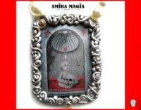 Alchemy Symbol, Opera Omnia Talisman, Witch Amulet Alchemist Witchcraft, Gothic Pentacle Skull Life and Death