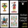 Antique Tarot Card, Oracle, Limited Edition, Italian Tarot, Sicily, Play Card, Divination, Fortune Teller, Cartomancy