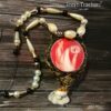 Evil Eye Necklace, Protective Talisman Pendant, Protection Amulet Witch Jewelry Hand Help Spirit Vessel