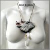 White Wolf, Necklace Pendant Charm Wild Animals, Forest Wildlife, Talisman Spirit Guide Protection Amulet