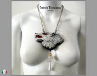 White Wolf, Necklace Pendant Charm Wild Animals, Forest Wildlife, Talisman Spirit Guide Protection Amulet