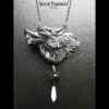 Black Wolf, Necklace Pendant Wild Animals, Forest Wildlife Magic Talisman, Spirit Guide Protection Amulet