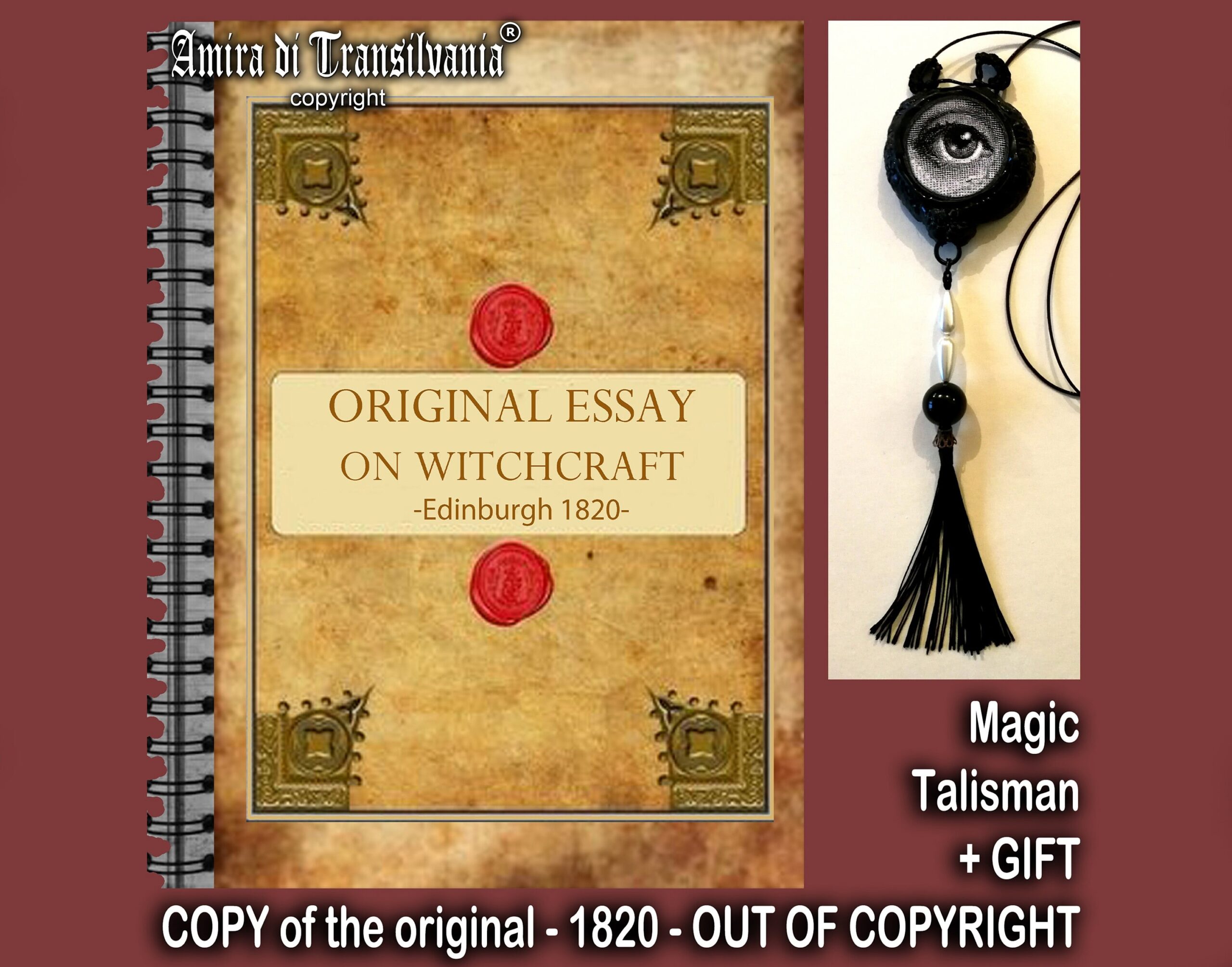 Witchcraft History, Witch Hunt Antique Book Occult Grimoire, Secular Literature Anti-Religion Manuscript Magic Ritual