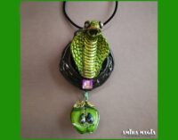 Green Snake Talisman Pendant, Feng Shui Amulet, Dune Imperium Magic Power Life Forever Jewelry