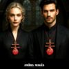 Dracula Talisman Bat Vampire, Gothic Cross Transylvania Necklace, Dragon Crown Pendant, Count Vlad Tepes