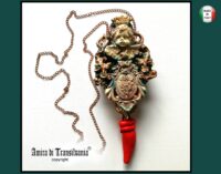 Guardian Angel, Cherubim Pendant Winged Angel Wing, Magic Talisman Archangel Charm, Cherub Amulet Baroque Horn of Plenty