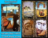 salvador dali tarot, art tarot cards deck, major arcana, collectible hand reading, oracle cartomancy, fortune play card