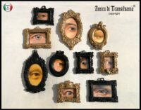 Evil Eye Protection Wall Hanging, Victorian Art Witch Vintage Home Decor, Gothic Baroque Frame