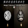 Sun and Moon, Celestial Magic Talisman, Astrological Symbol Zodiac, Universe Magical Power Amulet, Eye Hand Pendant