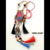 Buddhist Necklace Oriental Talisman, Asian Ethnic Pendant Jewelry, Buddha Tribal Folk Regional Boho Jewelery Feather Bib