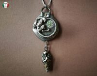 Xeno Alien, Superstar Necklace Amulet, Magic Powers Talisman Celestian, Extraterrestrial Figure ET Futuristic Monster