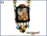 Guardian Angel, Magic Talisman Winged Angel Pendant, Archangel Putti Cherub Baroque Jewelry, Celestial Seraphim Windchime