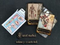 Tarot Medici, Oracle Card Deck Old Medicine, Vintage Anatomy Antique Surgery Maps, Human Body Brain Medical Head Photo